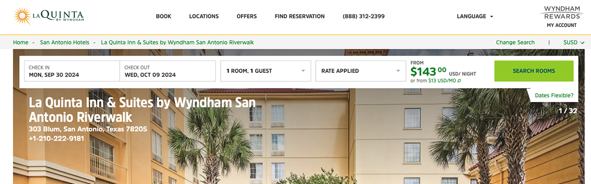 Hotel Reservation Screen 1