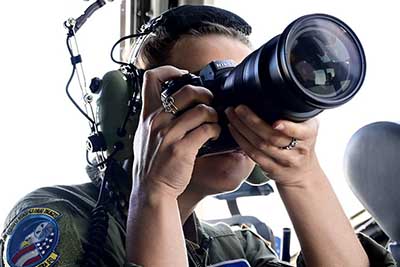 Close Up of Combat Camera Photographer